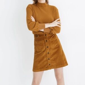 Madewell Corduroy A-Line Mini Skirt: Patch Pocket